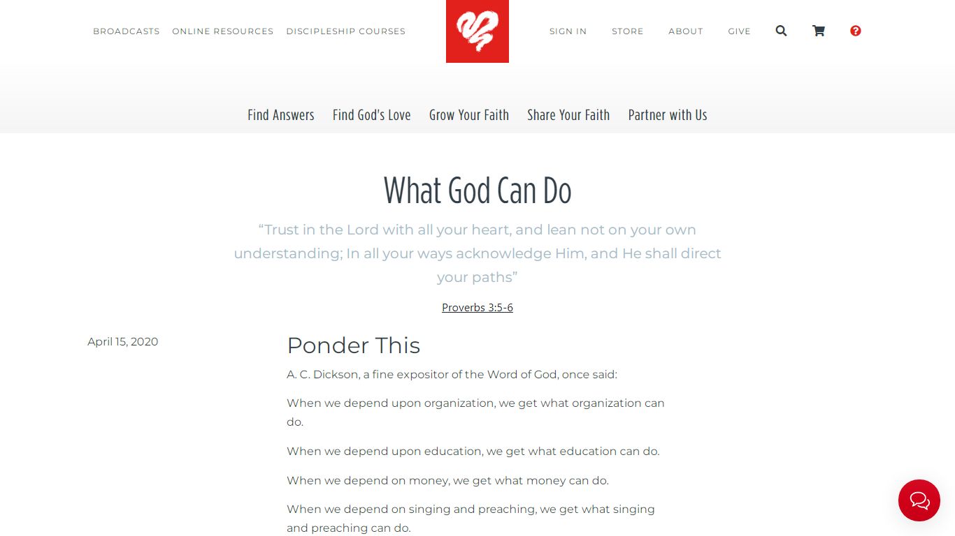 What God Can Do | Love Worth Finding Ministries