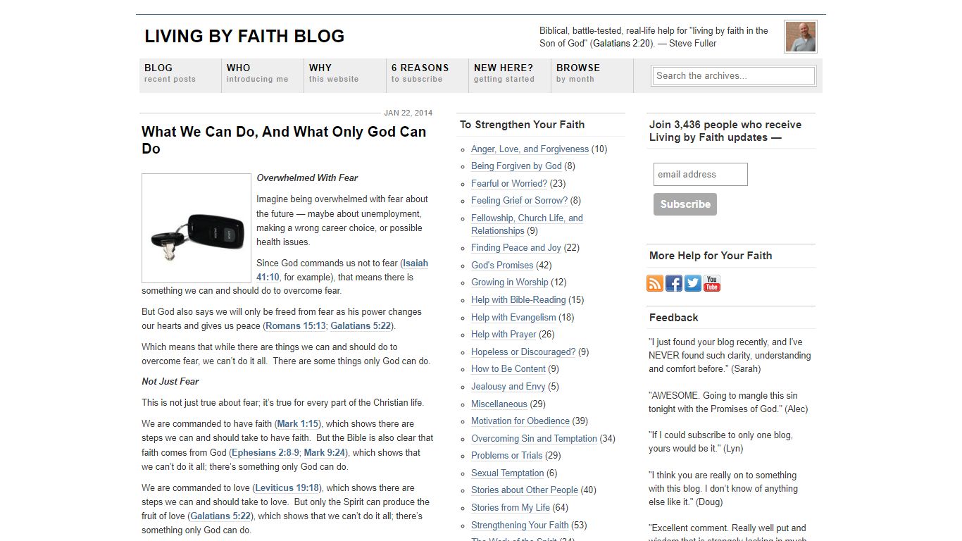 What We Can Do, And What Only God Can Do - Living By Faith Blog